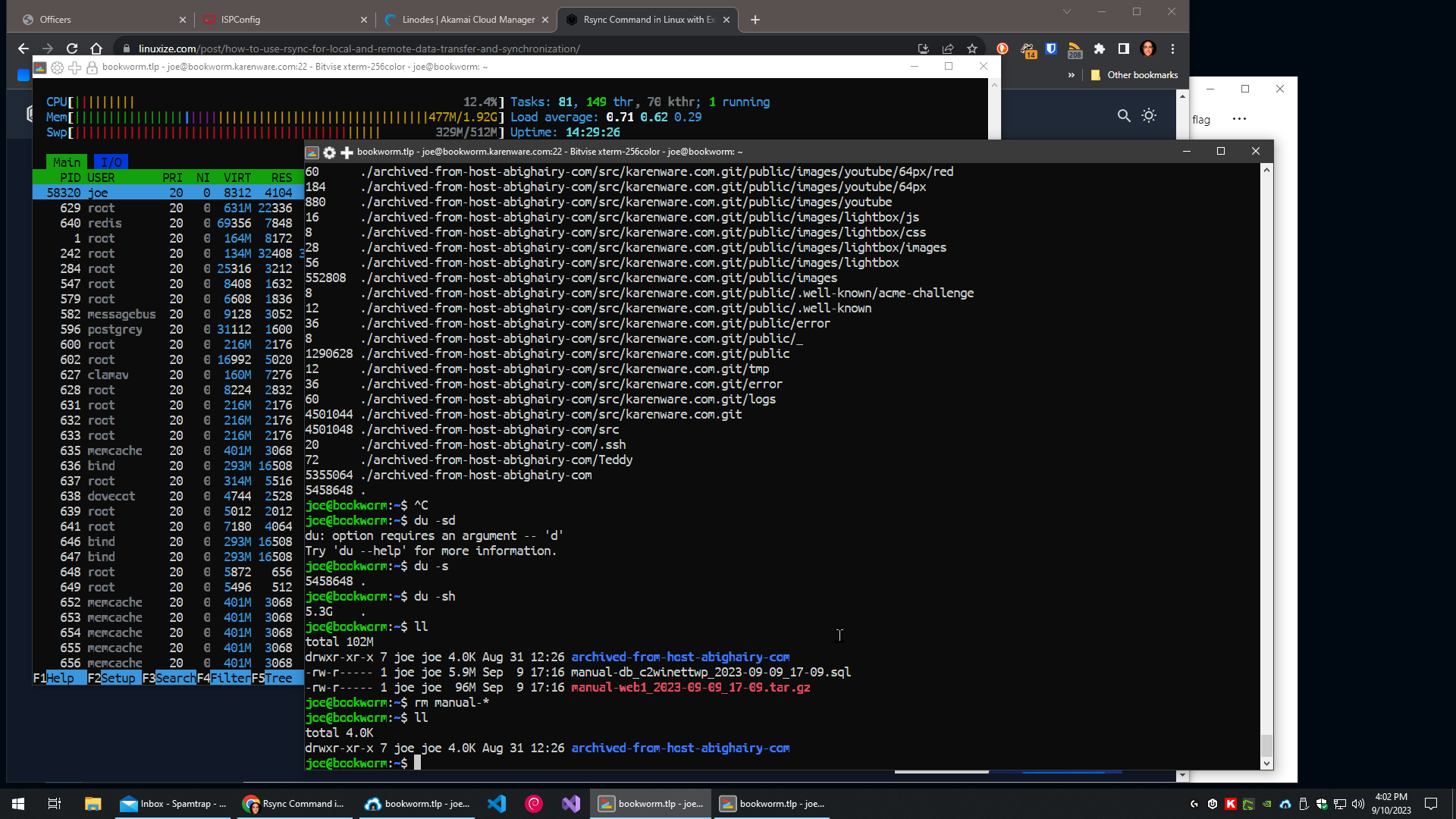 This Very Moment, I’m moving stuff from a Debian 11 to a Debian 12 server instance on Akamai’s Linode.com Cloud Platform
